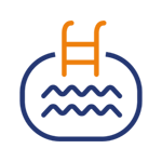 Icon von einem Schwimmbecken zur Verbildlichung der Ausbildung zum Fachangestellten für Bäderbetriebe 